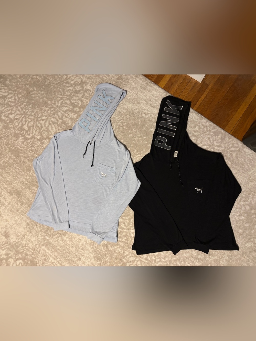 PINK Victoria's Secret - hooded lightweight long-sleeved top set - Picture 13 of 16